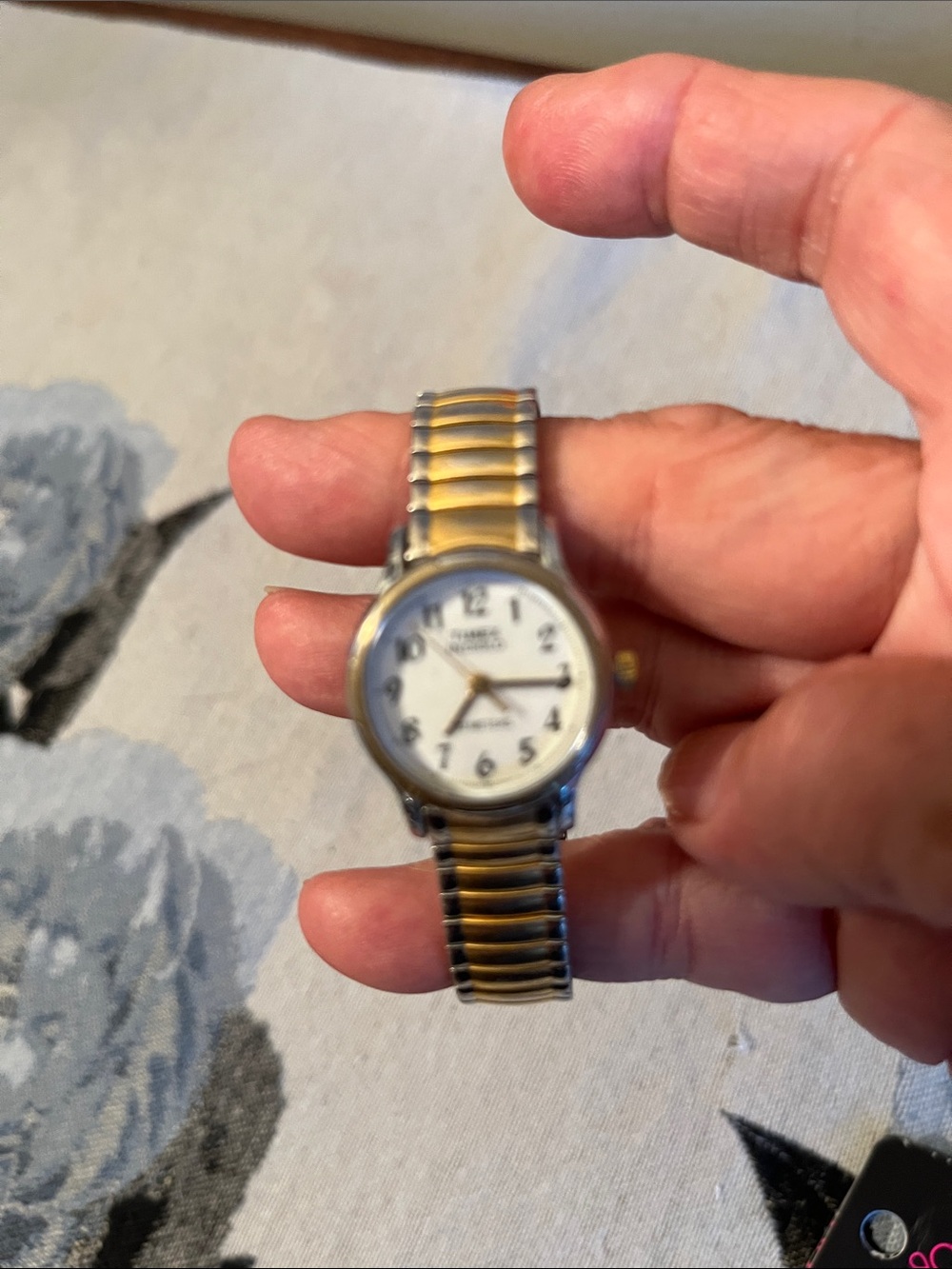 Timex Two-Tone Silver and Gold Women’s Analog Watch with White Dial